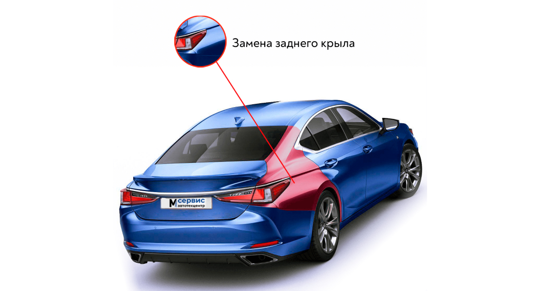 Замена заднего крыла