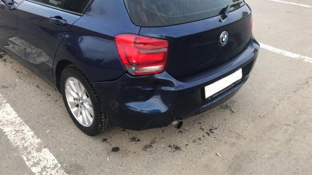 BMW ремонт повреждений заднего бампера